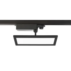 LED-panel TRACK LIGHT, sort, 3-faset, 4.000 K, tænd/sluk