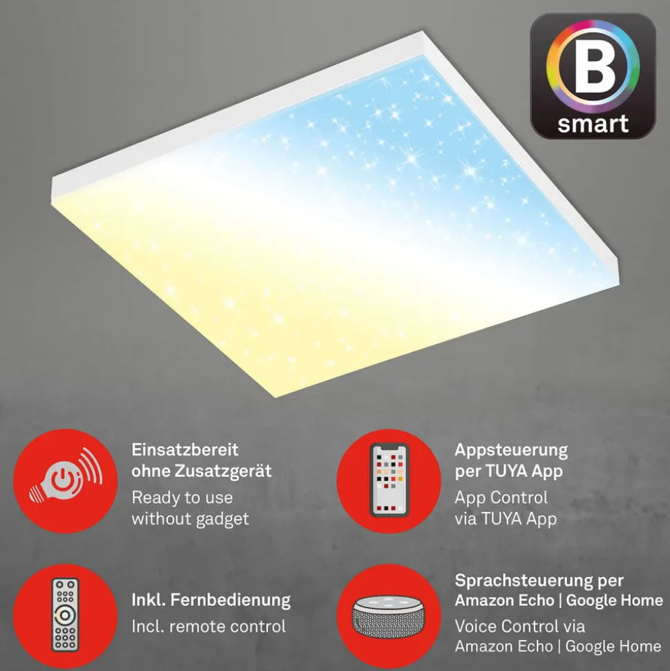 LED-panel uden ramme SL WiFi Bluetooth 45x45cm