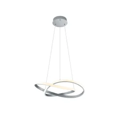 LED-pendel Course, mat nikkel, 3.000 K, Ø 60 cm, metal