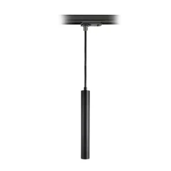 LED-pendel Slim 1-fase skinne, sort, aluminium, 5 W, 2.700 K