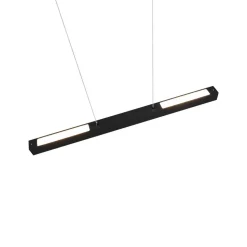 LED-pendellampe Paros DUOline, bjælke, sort