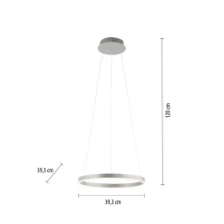 LED-pendellampe Ritus, Ø 39,3 cm, aluminium