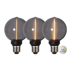 LED-pære DecoLED One G80 E27 2W sort 1800K 3-trins