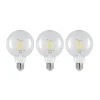 LED-pære E27 4 W 2.700 K G95 globe klar 3 stk