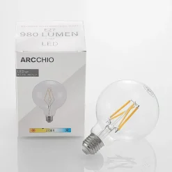 LED-pære E27 8 W 2.700 K G95 globe klar 3 stk