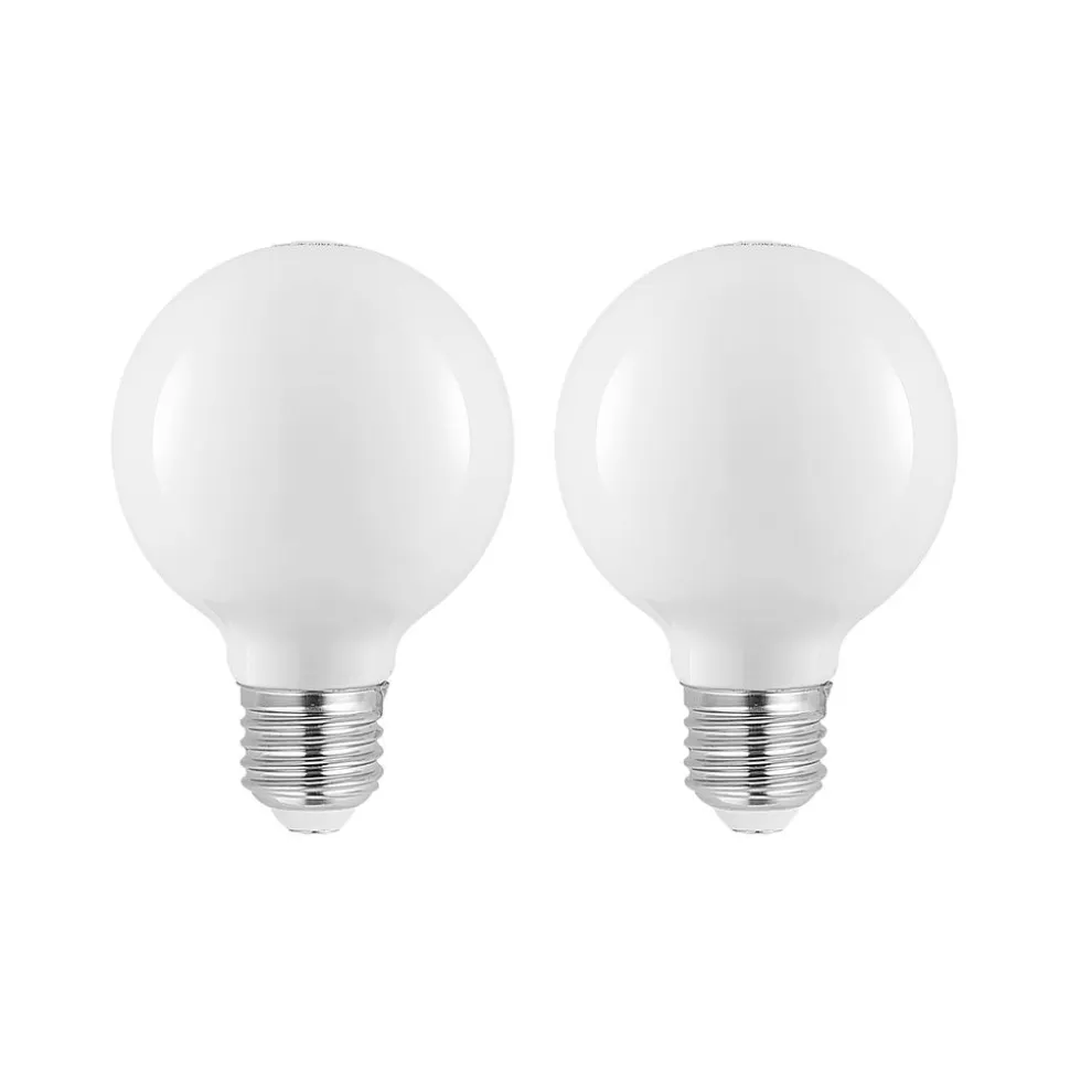 LED-pære E27 4 W G80 2.700 K dæmpes opal 2 stk