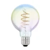 LED-pære E27 4 W G80 2000K filament iriseret dim