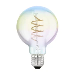 LED-pære E27 4 W G80 2000K filament iriseret dim