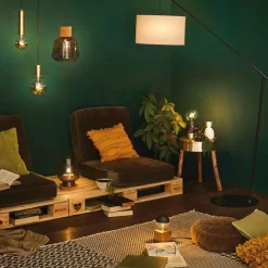 LED-pære E27 827 6,5W hovedspejl sort mat