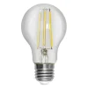 LED-pære, E27, 8 W, klar, glødetråd, 4.000 K, dæmpbar