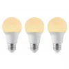 LED-pære E27 A60 4,9 W 3.000 K opal, sæt m. 3 stk