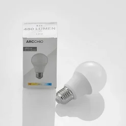 LED-pære E27 A60 4,9 W 3.000 K opal, sæt m. 3 stk