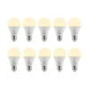 LED-pære E27 A60 9,5 W 3.000 K opal sæt med 10 stk