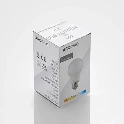 LED-pære E27 A60 8 W 3.000 K opal, sæt med 3 stk