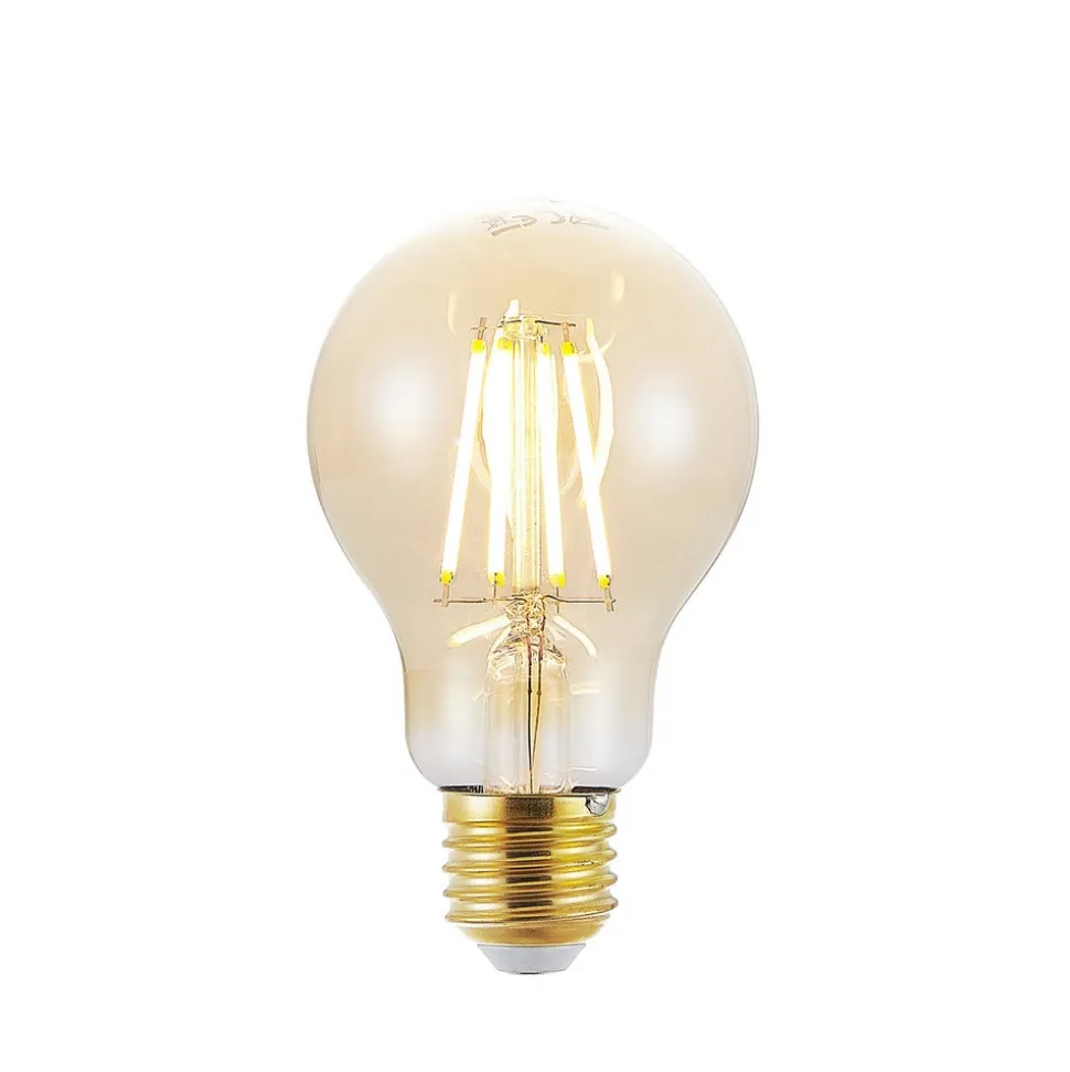 LED-pære E27 A60 6,5W 2.500K ravfarvet 3-trins dæmpbar