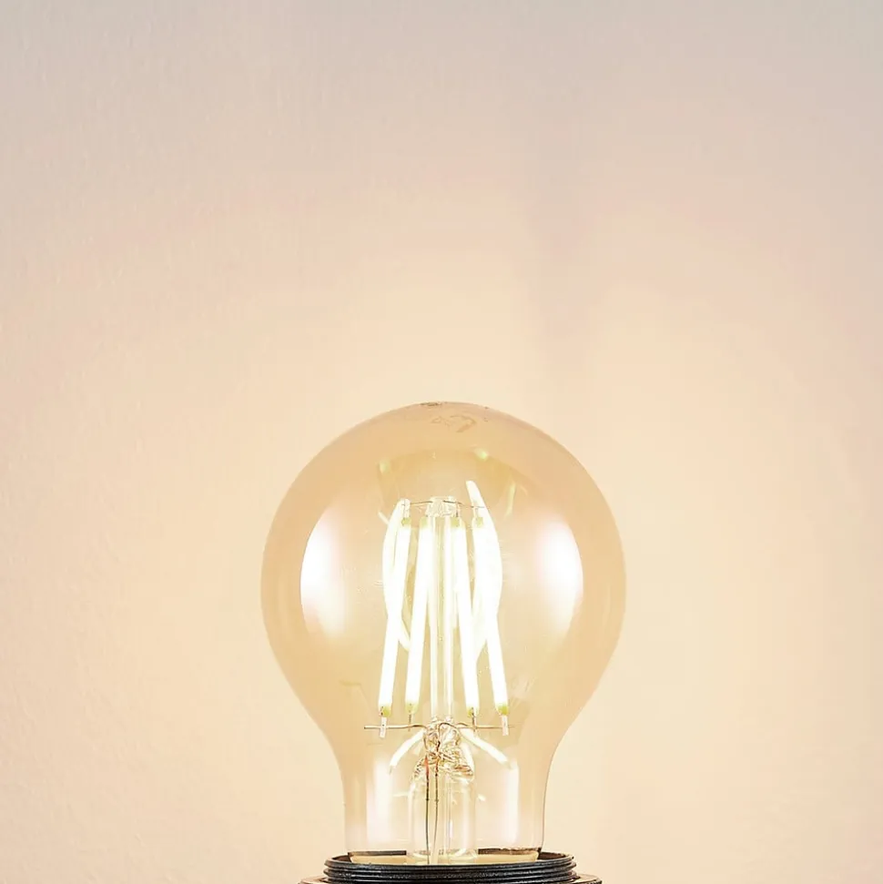 LED-pære E27 A60 6,5W 2.500K ravfarvet 3-trins dæmpbar