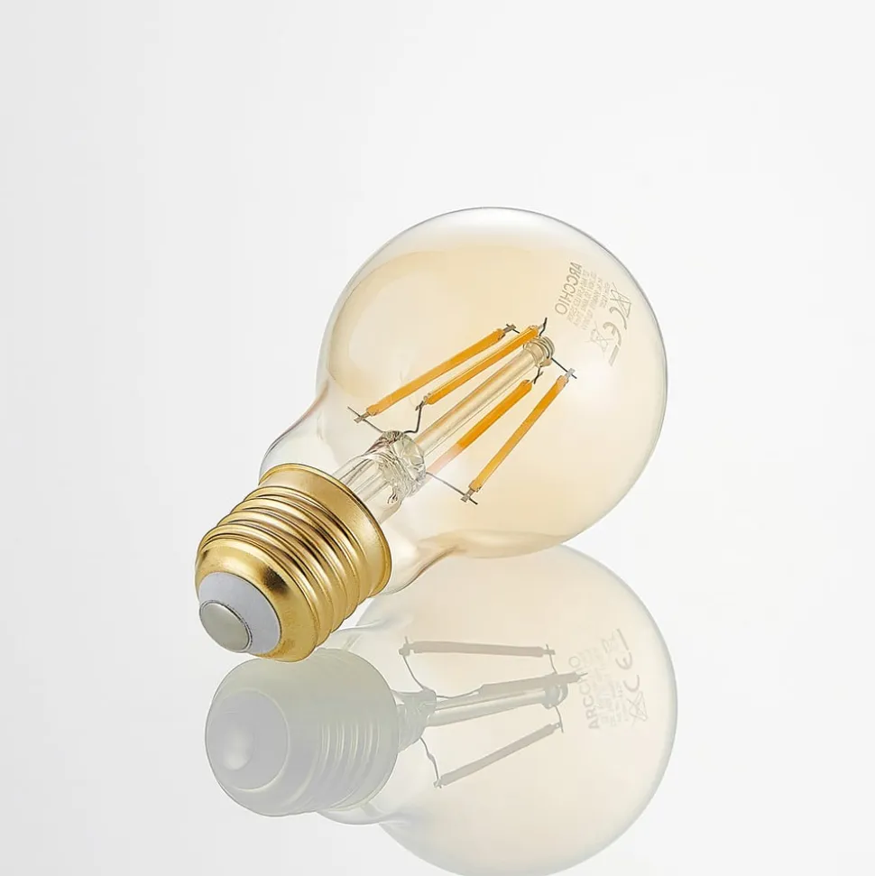 LED-pære E27 A60 6,5W 2.500K ravfarvet 3-trins dæmpbar