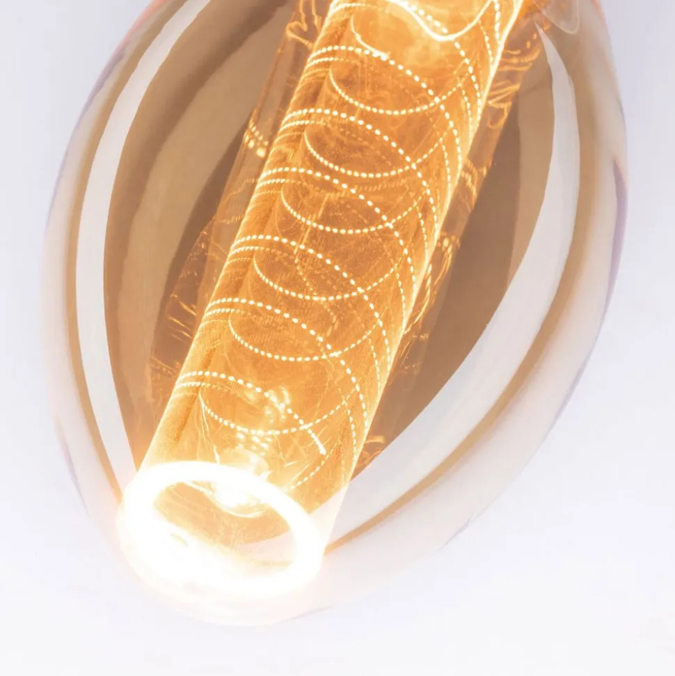 LED-pære E27 B75 4W Indre glød spiralmønster