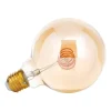 LED-pære E27 G95 4 W ravgul 2.200 K, kan dæmpes