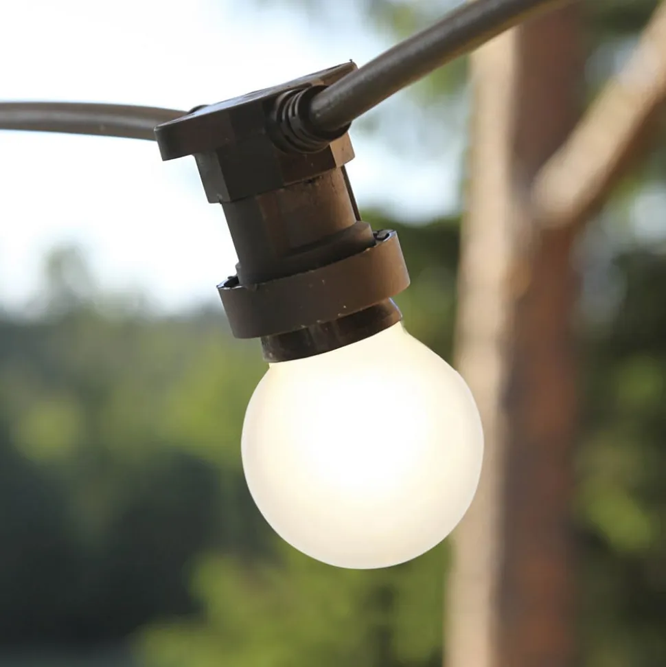 LED-pære E27 G45 til lyskæder, hvid 2.700K