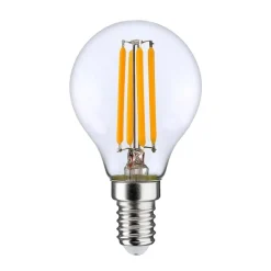 LED-pære E14 P45, 4W, klar, 2.700K, dæmpbar, sæt med 3 stk