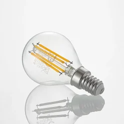 LED-pære E14 P45, 4W, klar, 2.700K, dæmpbar, sæt med 3 stk