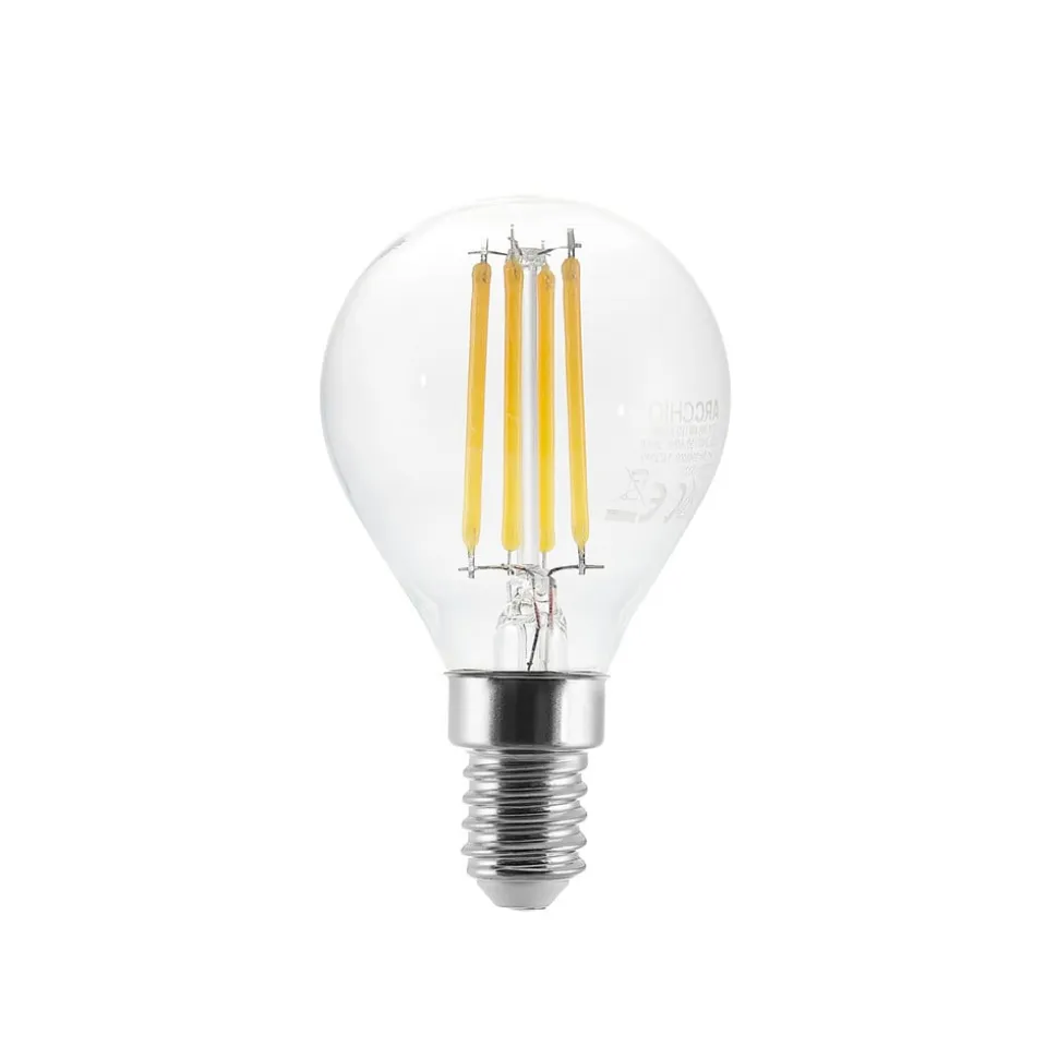 LED-pære E14 P45, 4W, klar, 2.700K, dæmpbar, sæt med 2 stk