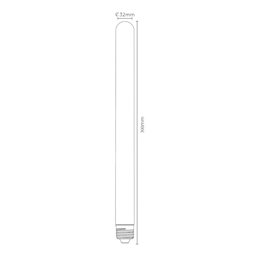 LED-pære E27 rør T32 5W 2,200K, dæmpbar 30cm