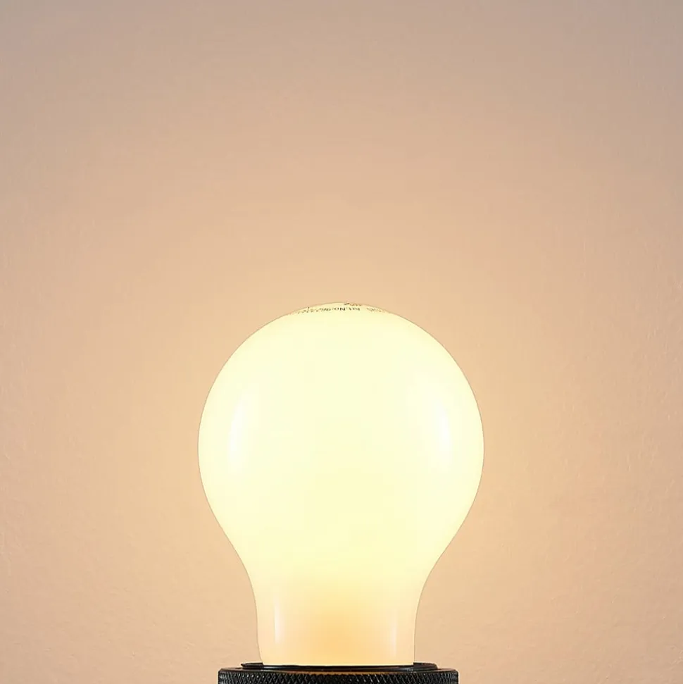 LED-pære E27 6W 2.700 K dæmpes opal 3 stk