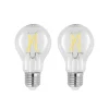 LED-pære E27 4W 2.700 K filament dæmpes klar 2 stk