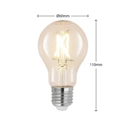 LED-pære E27 4W 2.700 K filament dæmpes klar 3 stk
