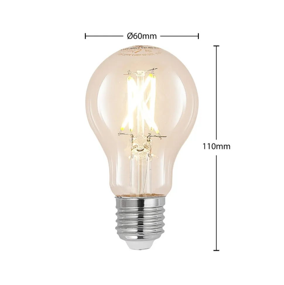 LED-pære E27 4W 2.700 K filament dæmpes klar 3 stk
