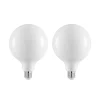 LED-pære E27 6W 2.700 K G125 kan dæmpes opal 2 stk