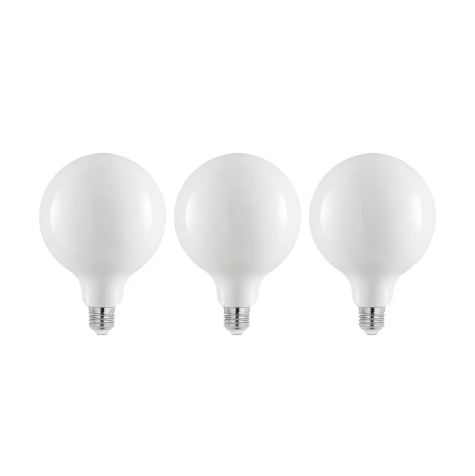 LED-pære E27 6W 2.700 K G125 kan dæmpes opal 3 stk