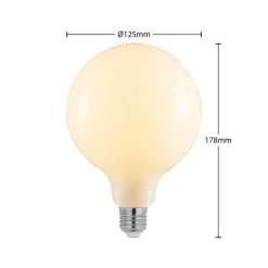 LED-pære E27 6W 2.700 K G125 kan dæmpes opal 3 stk