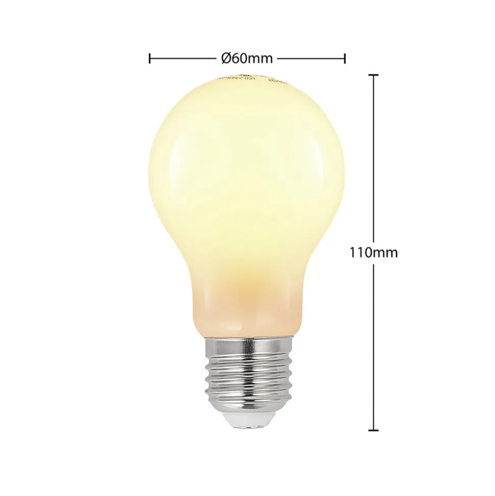 LED-pære E27 4W 2.700 K, kan dæmpes, opal 3 stk