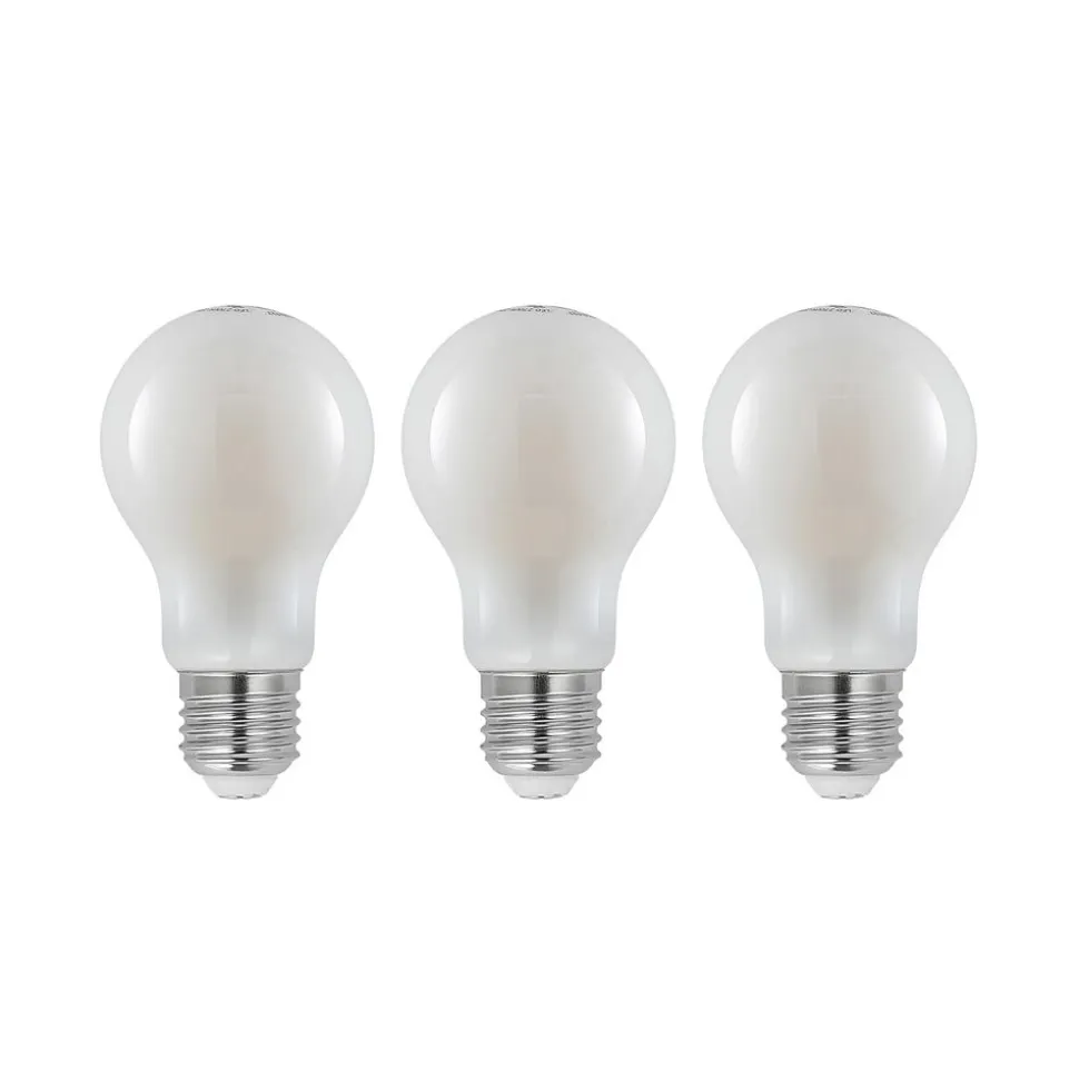LED-pære E27 4W 2.700 K, kan dæmpes, opal 3 stk