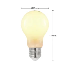 LED-pære E27 4W 2.700 K, kan dæmpes, opal 3 stk