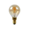LED-pære E14 3W dråbe rav 2.200K dæmpbar