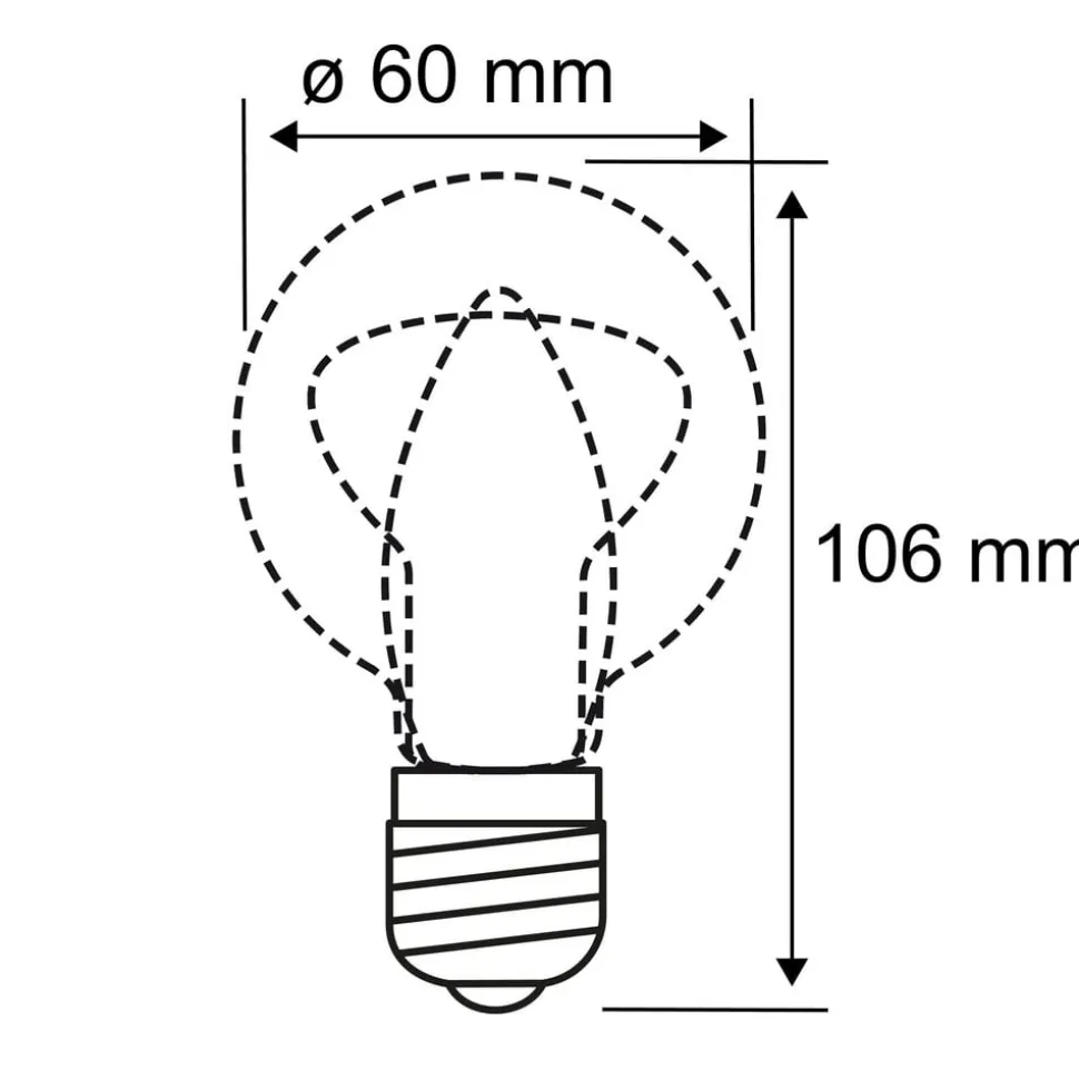 LED-pære E27 5W filamentpære 2.700K klar dæmpbar