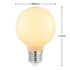 LED-pære E27 4W G80 2.700K dæmpbar, opal