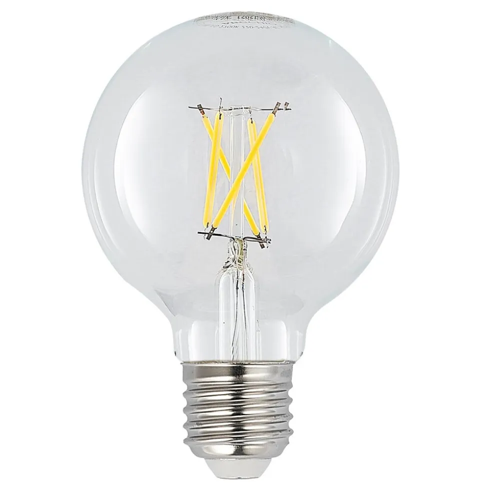 LED-pære E27 4W G80 2.700K glødetråd dæmpbar klar