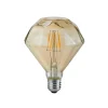 LED-pære E27 4W 2.700K diamantfilament rav