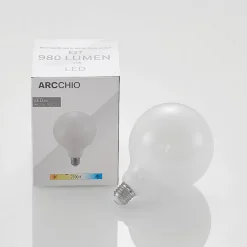 LED-pære E27 8W 2.700K G125 Globe, dæmpbar, opal