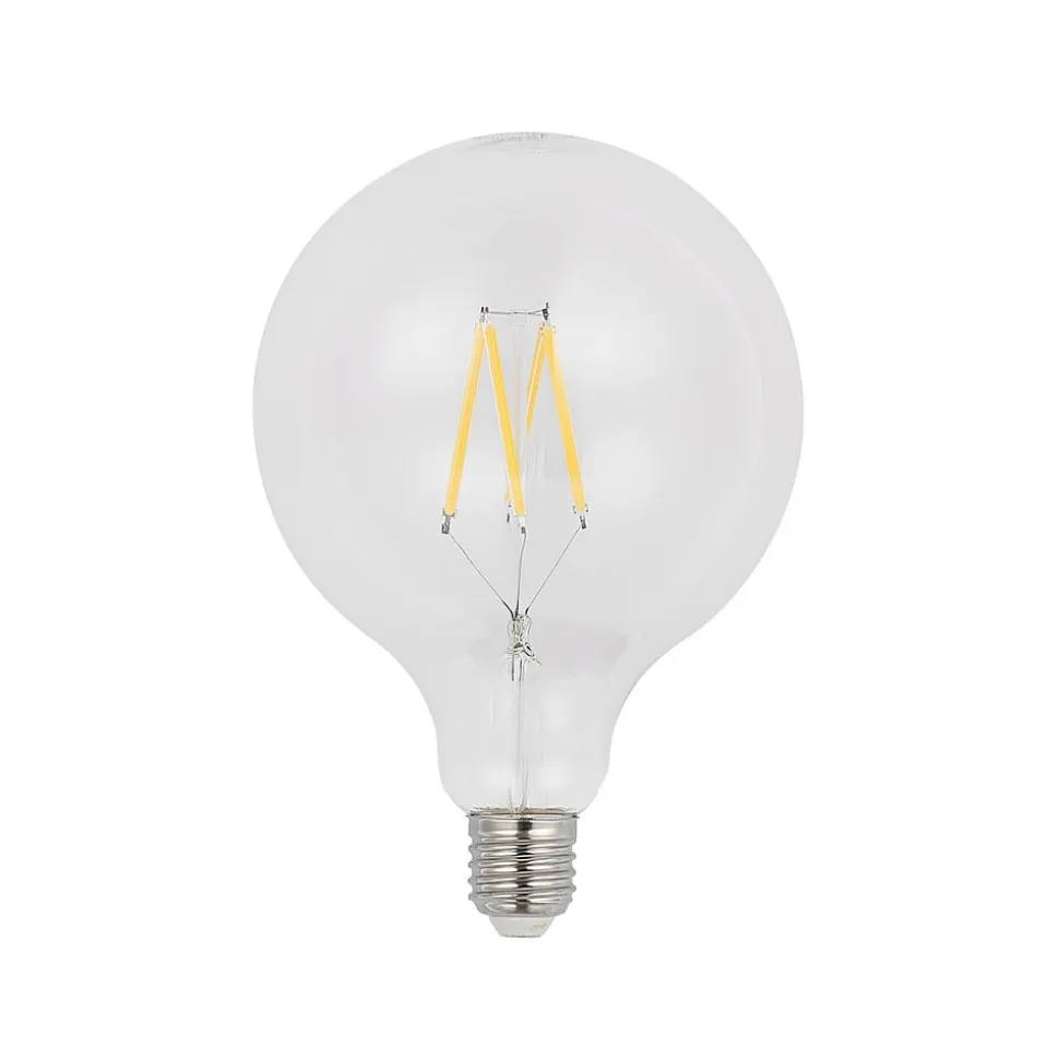 LED-pære E27 8W 2.700K G125 Globe, glødetråd, klar