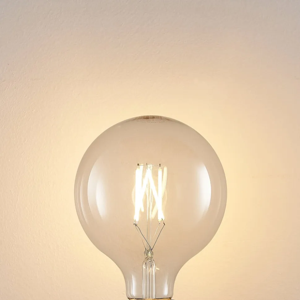 LED-pære E27 8W 2.700K G125 Globe, glødetråd, klar