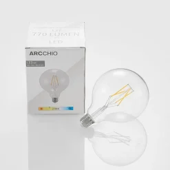 LED-pære E27 6W 2.700K G125 Globe, glødetråd, klar