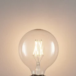 LED-pære E27 6W 2.700K G125 Globe, glødetråd, klar
