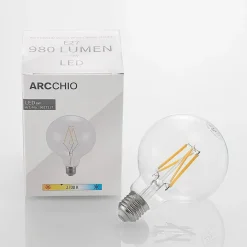 LED-pære E27 8W 2.700K G95 Globe, glødetråd, klar