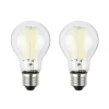 LED-pære E27 4W klar 3000K 840 lm energiklasse 2er